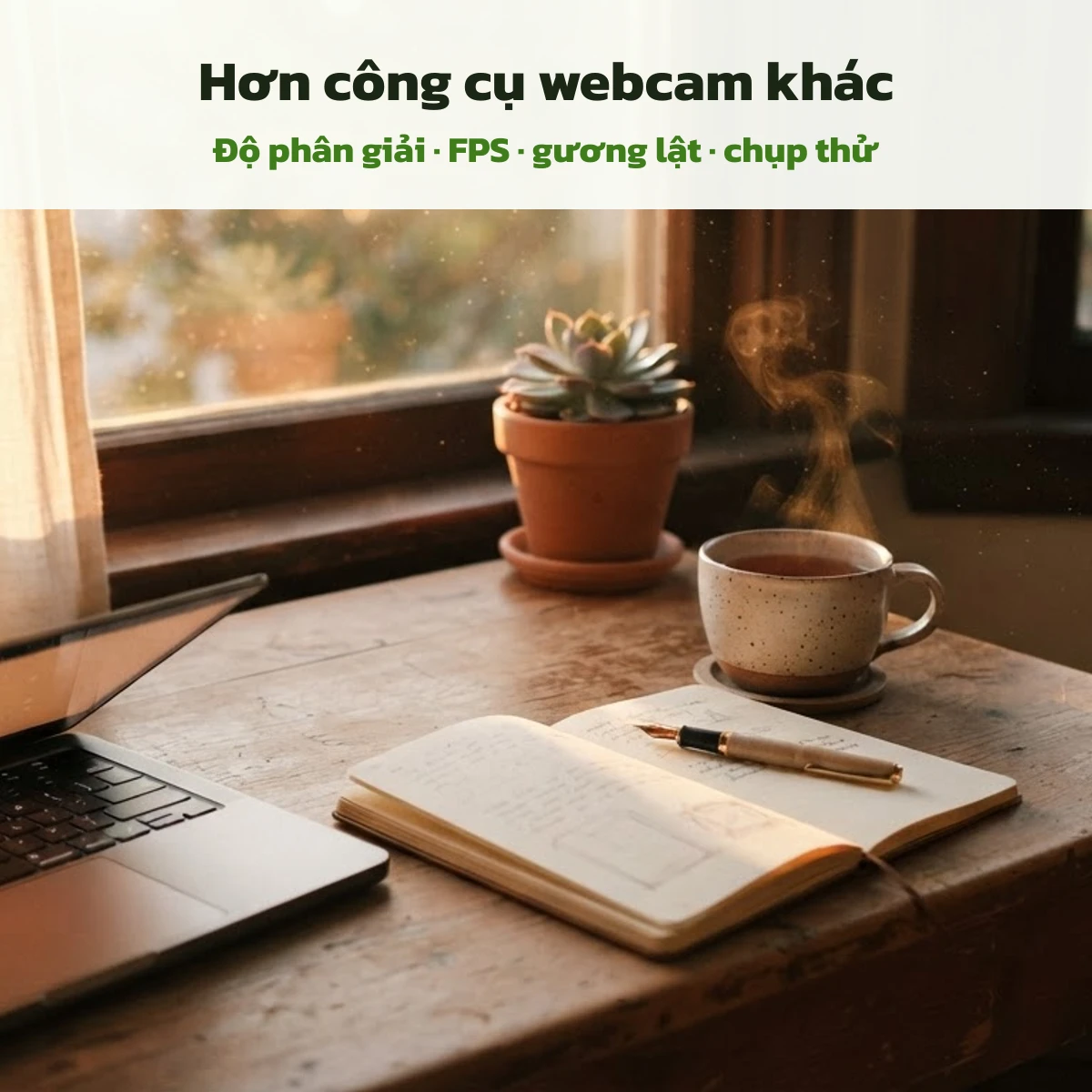 Công cụ test camera InGame đo độ phân giải, FPS, gương lật và chụp thử webcam