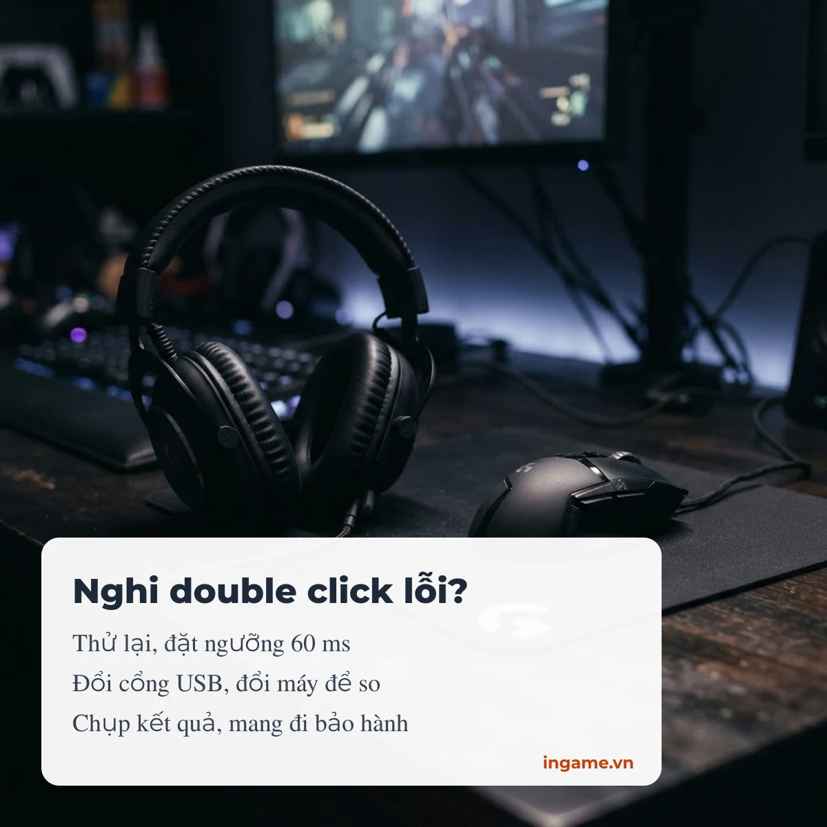 Nghi chuột double click lỗi: thử lại, đổi cổng, đổi máy rồi mới mang bảo hành