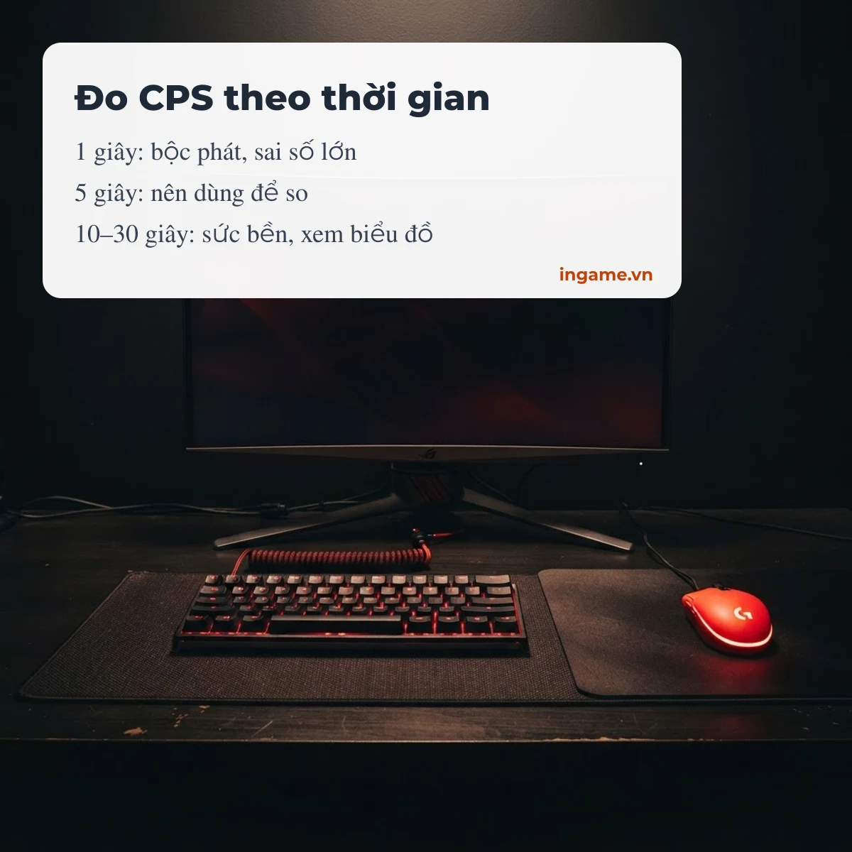 Test click chuột: đo CPS theo 1, 5, 10, 30 giây và đọc biểu đồ theo giây